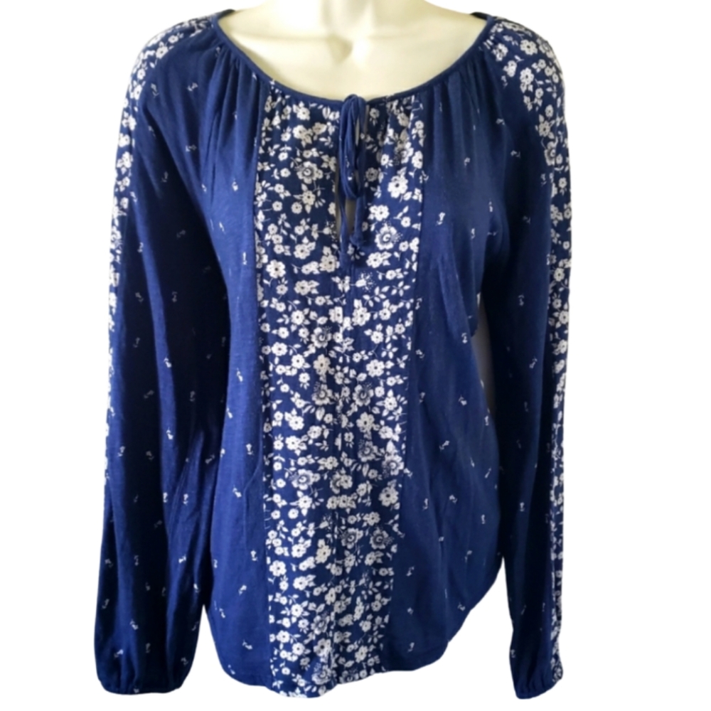 Lucky Brand Blue Floral Shirt